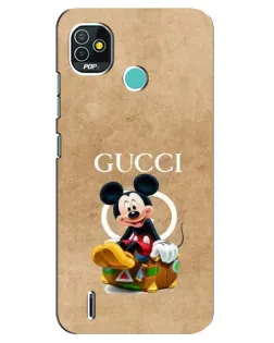 Чохол для TECNO Pop 5 (BD2p) з картинкою «Міккі Маус Gucci — крафт»