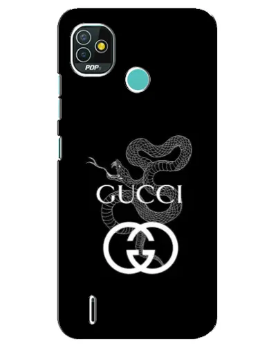 Чехол для TECNO Pop 5 (BD2p) с картинкой «Gucci — серебряная змея» Чехол для TECNO Pop 5 (BD2p) с картинкой «Gucci — серебряная змея»