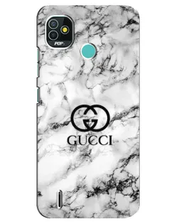 Чохол для TECNO Pop 5 (BD2p) з картинкою «Gucci — мармуровий шик»
