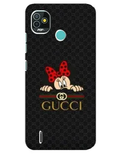 Чохол для TECNO Pop 5 (BD2p) з картинкою «Мінні Маус Gucci — чорний»