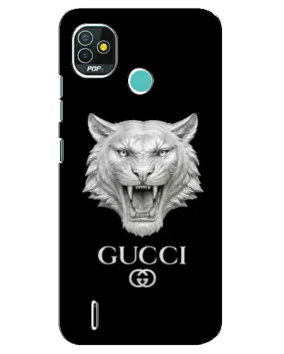Чехол для TECNO Pop 5 (BD2p) с картинкой «Gucci — серебряный лев» Чехол для TECNO Pop 5 (BD2p) с картинкой «Gucci — серебряный лев»