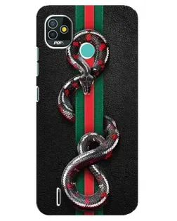 Чохол для TECNO Pop 5 (BD2p) з картинкою «Gucci — змія на смузі»