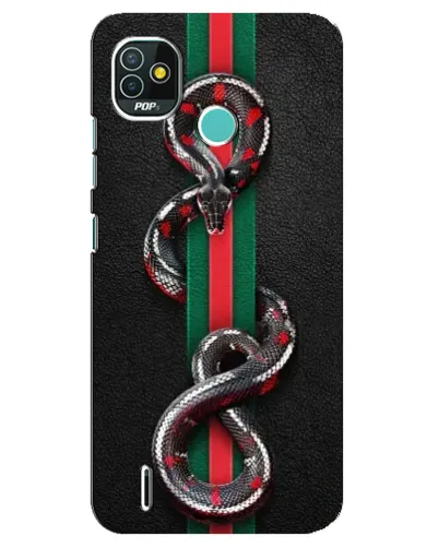 Чехол для TECNO Pop 5 (BD2p) с картинкой «Gucci — змея на полосе» Чехол для TECNO Pop 5 (BD2p) с картинкой «Gucci — змея на полосе»