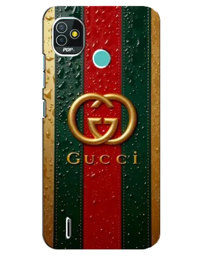 Чехол для TECNO Pop 5 (BD2p) с картинкой «Gucci — фирменная полоса и золото» Чехол для TECNO Pop 5 (BD2p) с картинкой «Gucci — фирменная полоса и золото»