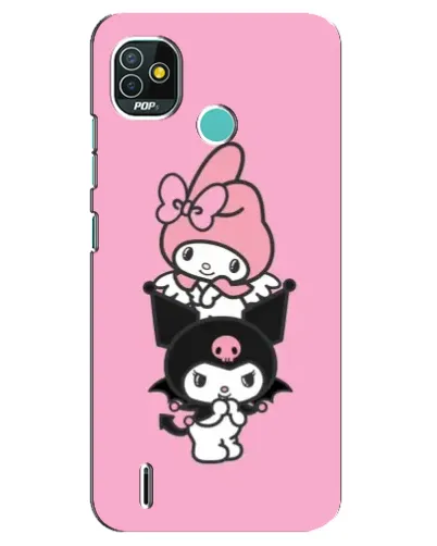 Чехол для TECNO Pop 5 (BD2p) с картинкой «My Melody и Kuromi»