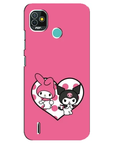 Чехол для TECNO Pop 5 (BD2p) с картинкой «Kuromi и My Melody»