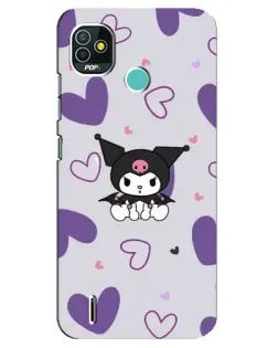 Чехол для TECNO Pop 5 (BD2p) с картинкой «Kuromi и лавандовые сердца» Чехол для TECNO Pop 5 (BD2p) с картинкой «Kuromi и лавандовые сердца»