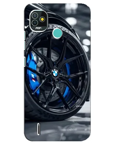 Чехол для TECNO Pop 5 (BD2p) с картинкой «Колесо BMW вблизи»
