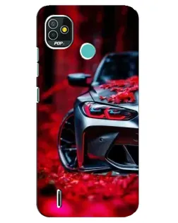 Чехол для TECNO Pop 5 (BD2p) с картинкой «Спортивная BMW и цветы» Чехол для TECNO Pop 5 (BD2p) с картинкой «Спортивная BMW и цветы»