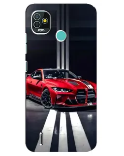 Чехол для TECNO Pop 5 (BD2p) с картинкой «Красная BMW на дороге» Чехол для TECNO Pop 5 (BD2p) с картинкой «Красная BMW на дороге»