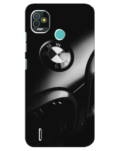 Чехол для TECNO Pop 5 (BD2p) с картинкой «Эмблема BMW — макро»