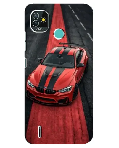 Чехол для TECNO Pop 5 (BD2p) с картинкой «BMW на красной дорожке»