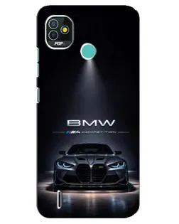 Чехол для TECNO Pop 5 (BD2p) с картинкой «BMW сквозь ночной город» Чехол для TECNO Pop 5 (BD2p) с картинкой «BMW сквозь ночной город»