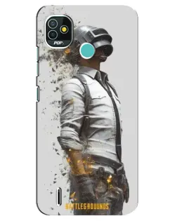 Чехол для TECNO Pop 5 (BD2p) с картинкой «PUBG — боец в пыли»