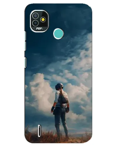 Чехол для TECNO Pop 5 (BD2p) с картинкой «Герой PUBG на скале» Чехол для TECNO Pop 5 (BD2p) с картинкой «Герой PUBG на скале»