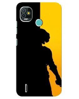 Чехол для TECNO Pop 5 (BD2p) с картинкой «Тень воина PUBG»
