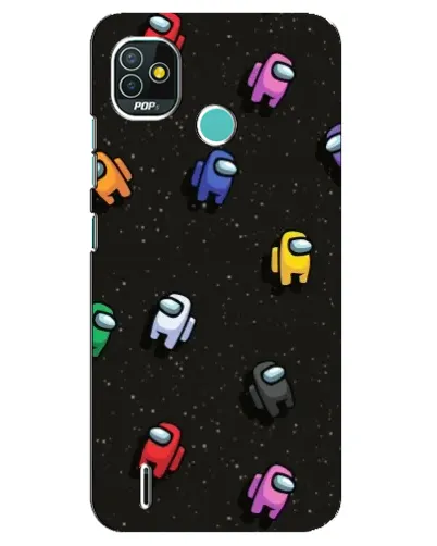 Чехол для TECNO Pop 5 (BD2p) с картинкой «Космический паттерн Among Us»