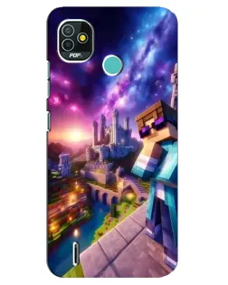 Чехол для TECNO Pop 5 (BD2p) с картинкой «Стив и космос»