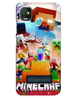 Чехол для TECNO Pop 5 (BD2p) с картинкой «Minecraft герои игры»