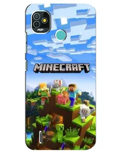 Чохол для TECNO Pop 5 (BD2p) з картинкою «Minecraft класичний світ» Чохол для TECNO Pop 5 (BD2p) з картинкою «Minecraft класичний світ»