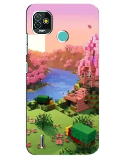 Чохол для TECNO Pop 5 (BD2p) з картинкою «Рожеве дерево Minecraft» Чохол для TECNO Pop 5 (BD2p) з картинкою «Рожеве дерево Minecraft»