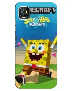 Чохол для TECNO Pop 5 (BD2p) з картинкою «Губка Боб Minecraft» Чохол для TECNO Pop 5 (BD2p) з картинкою «Губка Боб Minecraft»