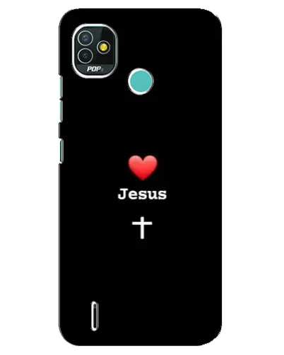 Чехол для TECNO Pop 5 (BD2p) с картинкой «Сердце - Jesus» Чехол для TECNO Pop 5 (BD2p) с картинкой «Сердце - Jesus»
