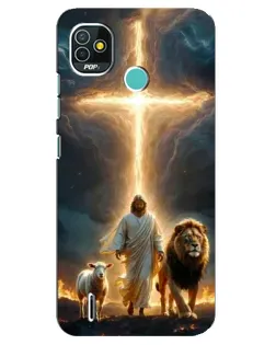 Чехол для TECNO Pop 5 (BD2p) с картинкой «Лев Иуды и Свет»