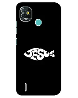 Чехол для TECNO Pop 5 (BD2p) с картинкой «Рыба Jesus»