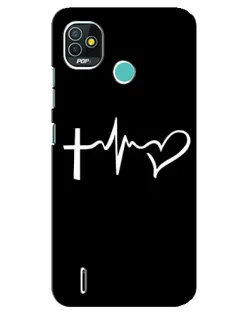 Чехол для TECNO Pop 5 (BD2p) с картинкой «Пульс веры»
