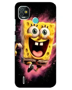Чехол для TECNO Pop 5 (BD2p) с картинкой «Взрывной Спанч Боб»