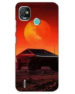 Чохол для TECNO Pop 5 (BD2p) з картинкою «Cybertruck на Марсі»