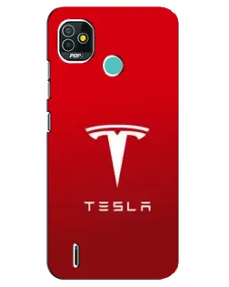 Чохол для TECNO Pop 5 (BD2p) з картинкою «Tesla Red Classic»