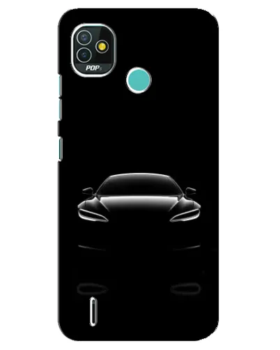 Чехол для TECNO Pop 5 (BD2p) с картинкой «Силуэт Tesla Night»