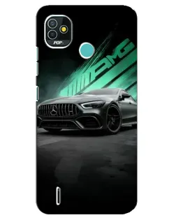 Чехол для TECNO Pop 5 (BD2p) с картинкой «Темный Mercedes AMG»