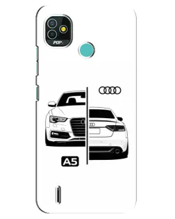 Чохол для TECNO Pop 5 (BD2p) з картинкою «Audi — контрастний дизайн» Чохол для TECNO Pop 5 (BD2p) з картинкою «Audi — контрастний дизайн»