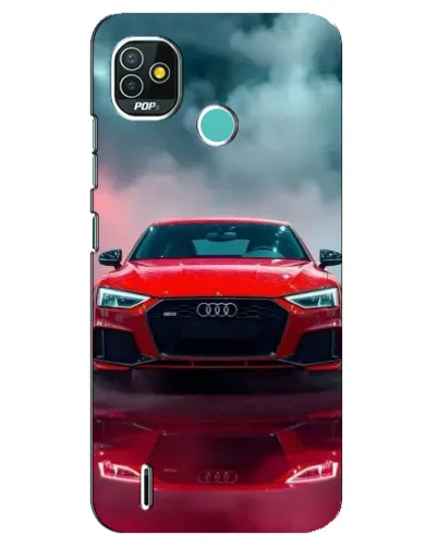 Чехол для TECNO Pop 5 (BD2p) с картинкой «Audi RS — красный стиль»