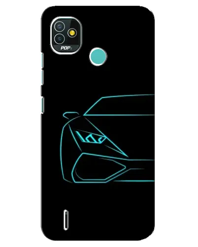 Чехол для TECNO Pop 5 (BD2p) с картинкой «Голубой силуэт Lamborghini» Чехол для TECNO Pop 5 (BD2p) с картинкой «Голубой силуэт Lamborghini»
