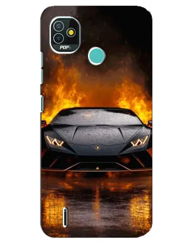 Чехол для TECNO Pop 5 (BD2p) с картинкой «Lamborghini в огне» Чехол для TECNO Pop 5 (BD2p) с картинкой «Lamborghini в огне»