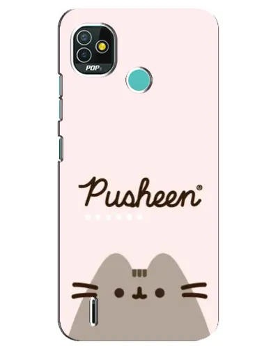 Чехол для TECNO Pop 5 (BD2p) с картинкой «Pusheen логотип»
