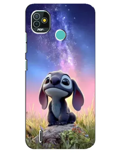 Чехол для TECNO Pop 5 (BD2p) с картинкой «Стич на рассвете»