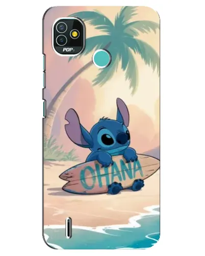 Чехол для TECNO Pop 5 (BD2p) с картинкой «Стич на серфе»
