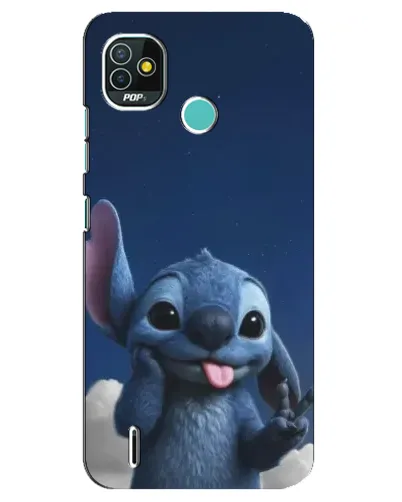 Чехол для TECNO Pop 5 (BD2p) с картинкой «Стич в облаках»