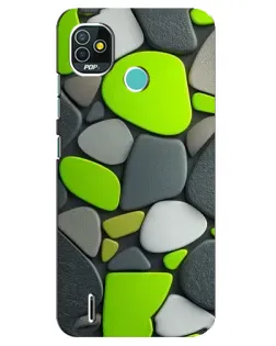 Чехол для TECNO Pop 5 (BD2p) с картинкой «Яркая неоновая галька»