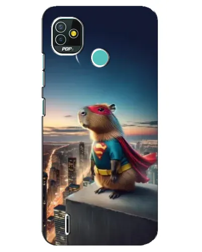 Чехол для TECNO Pop 5 (BD2p) с картинкой «Капи-мен супергерой»