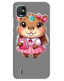Чохол для TECNO Pop 5 (BD2p) з картинкою «Дівчинка капібара»