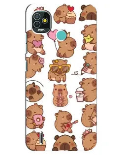 Чохол для TECNO Pop 5 (BD2p) з картинкою «Стікерпак з капібарами»