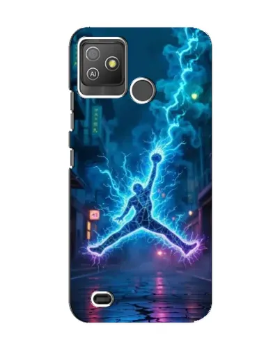 Чехол для TECNO Pop 5 GO с картинкой «Jordan Gold Jumpman»