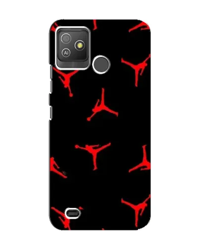 Чехол для TECNO Pop 5 GO с картинкой «Jordan Red Pattern»