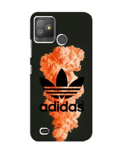 Чехол для TECNO Pop 5 GO с картинкой «Оранжевый дым Adidas»
